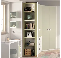 Libreria 5 ripiani, L.55 H.240, Pistacchio