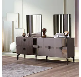 madia con specchi e piedi