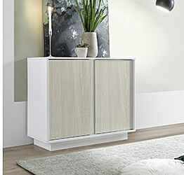 Madia scontata bianca e olmo, 2 ante 