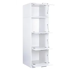 Mobile con 3 cassettoni contenitori con pensile, L.67 H.208 P.68, Bianco