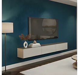 Base Tv Tomasella, 3 cestoni, finitura Madreperla