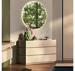 Comò Cashmere 3 cassetti, L.122, design moderno