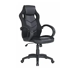 Poltrona Gaming con braccioli in finitura Nero, imbottitura in PU Zenzero Shop