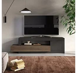 porta tv legno e grigio