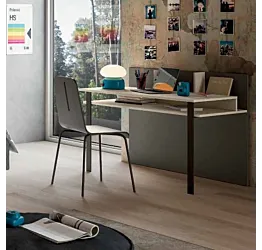 Scrivania per ragazzi, Grigio cenere e Sandstone, L.118