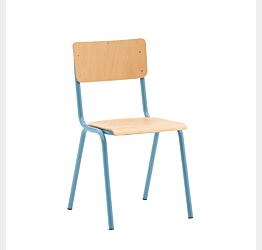 Sedia con fusto azzurro 