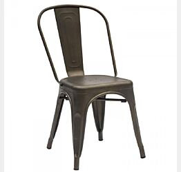 Sedia Stile Industry, struttura in metallo colore Canna di Fucile