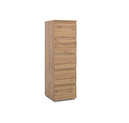 Settimino salvaspazio a 5 cassetti finitura Rovere