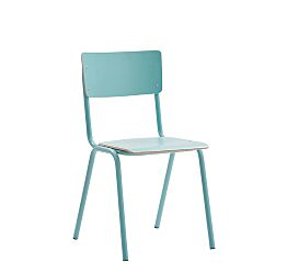 Sedia con fusto verde con seduta e schienale verde Tiffany