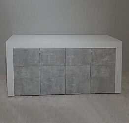  Madia di Design Bianco Lucido con ante Beton