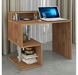 Scrivania dotata di 2 vani portaoggetti, 100x90x50 h cm, Rovere Wotan
