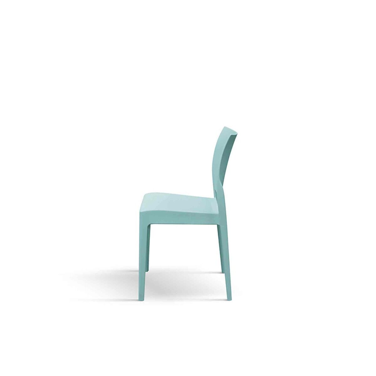 Set 4 Sedie ALCHEMIA In Polipropilene - Made In Italy - Airmoulding - Colore Sky Blue - Per Interni/Esterni