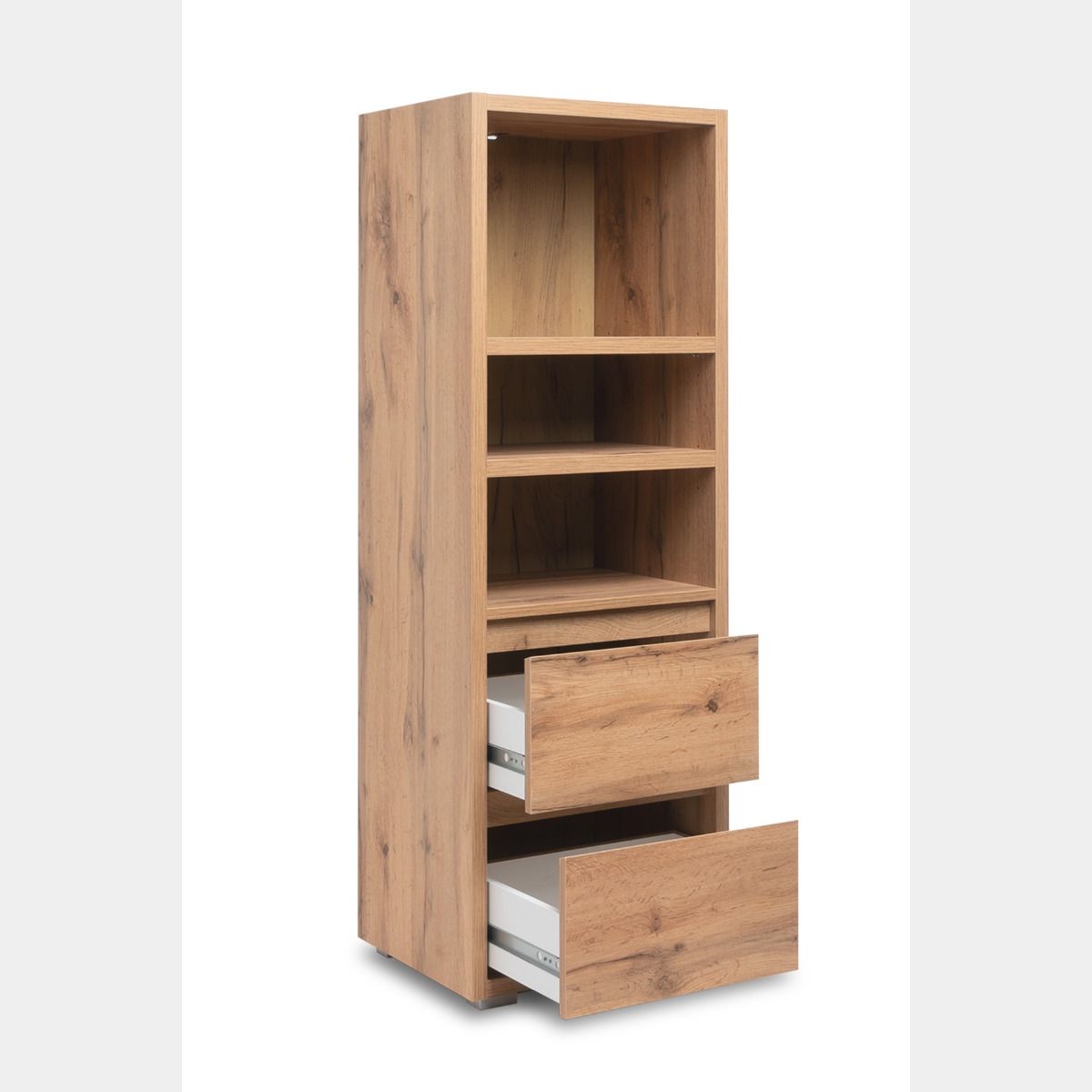 Libreria Legno Multiuso 23 Livelli con Cassetti