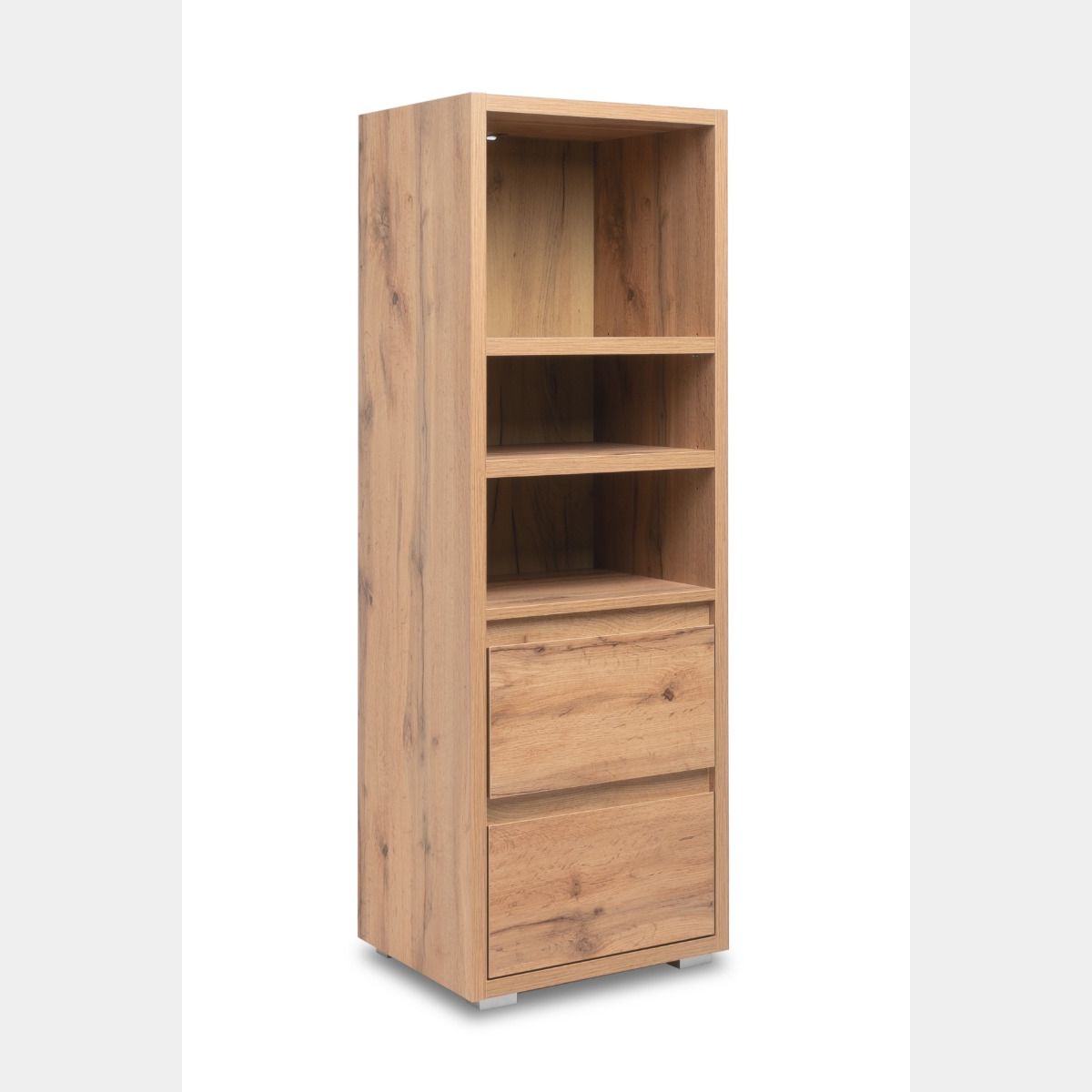 Libreria Legno Multiuso 23 Livelli con Cassetti