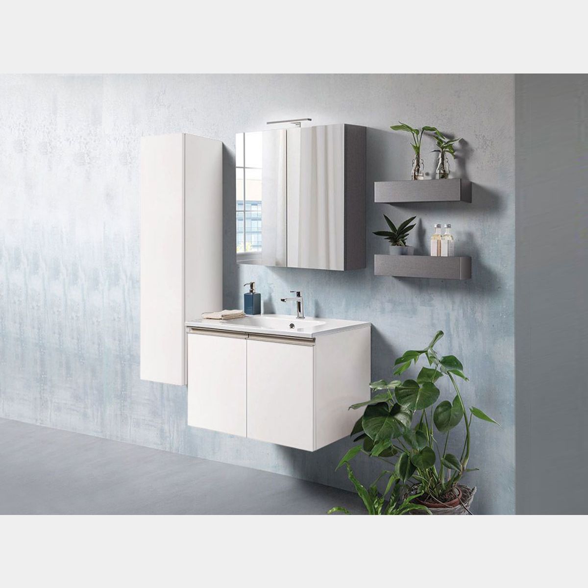 Mobile bagno prezzo basso, mobile con lavabo integrato, Havasu 23 Bis