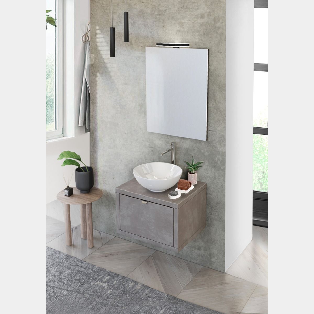 Mobiletto bagno sospeso L.60, Niagara 20