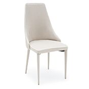 Sedia tessuto Beige, con bordo Bianco