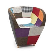 Sedia in tessuto patchwork