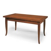 Tavolo allungabile in legno massello, gambe a sciabola, 160x85 cm e altre misure