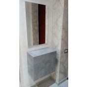 Idee ingressi con specchio, finitura Beton