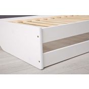 Pratico letto in pino massello con 3 letti in uno, disponibile bianco o legno naturale