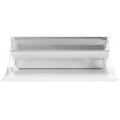 Scarpiera a 3 ante sagomate bianco laccato lucido, linea arco