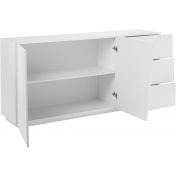 Madia credenza 2 ante 3 cassetti bianco lucido