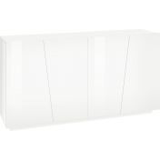 Madia credenza piccola, 4 ante bianco lucido