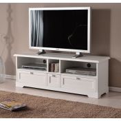 Porta TV in legno, bianco opaco - cm 139X51