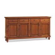 Credenza in legno massello, noce, arte povera - cm 196x96