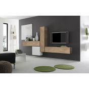 Parete attrezzata moderna di design, Stelvio e Bianco - 327x169 cm