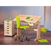 Links, scrivania Julia per bambini in legno naturale