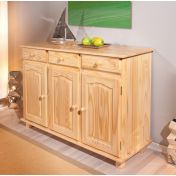 Credenza Moderna, Madia di Design, 3 Ante e 3 Cassetti, Pino