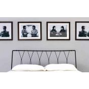 Letto in tubolare di ferro e ferro pieno Rust , color grafite, made in Italy