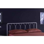 Letto in tubolare di ferro e ferro pieno Rust , color grafite, made in Italy