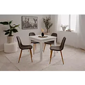 Tavolo allungabile stile nordico, finitura Bianco 