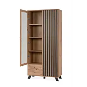 Vetrina stile nordico, finitura con righe 