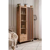 economica Vetrina stile nordico, finitura Rovere Oak e Antracite 