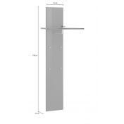 Appendiabiti di design in finitura Antracite laccato lucido 