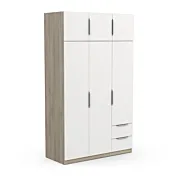 armadio scontato quercia e bianco