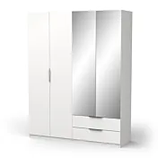 armadio bianco con 2 specchi