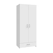 armadio con cassetto bianco