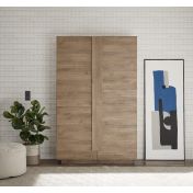 Offerta soggiorno moderno con tavolo, credenza e colonna in finitura Mercure