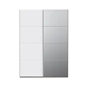armadio con specchio bianco