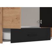 Cameretta industry con armadio 3 ante, finitura Rovere