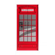 Lettino castello design bus londinese, Rosso, Grigio e Nero, a prezzo scontato
