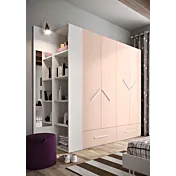 armadio peonia con specchio