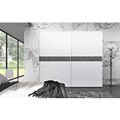 Camera da letto di design Cormorano con armadio, comò, comodini e letto matrimoniale 