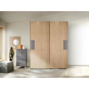 Armadio scorrevole Rovere oak e Grigio titanio