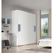 Armadio scorrevole Bianco opaco con inserti Cadaques